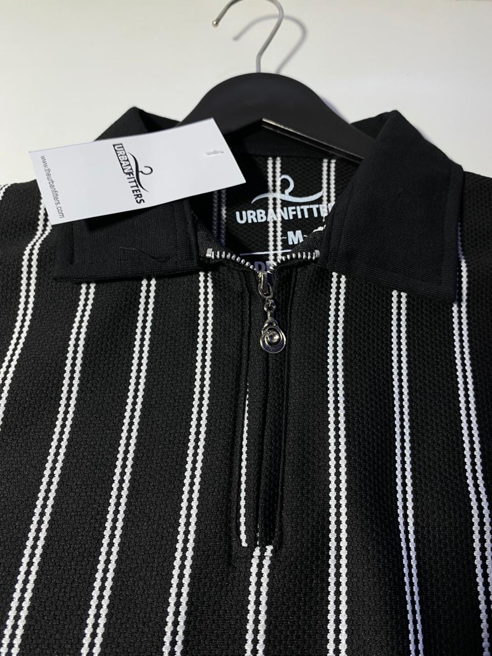 Zipper polo shirt