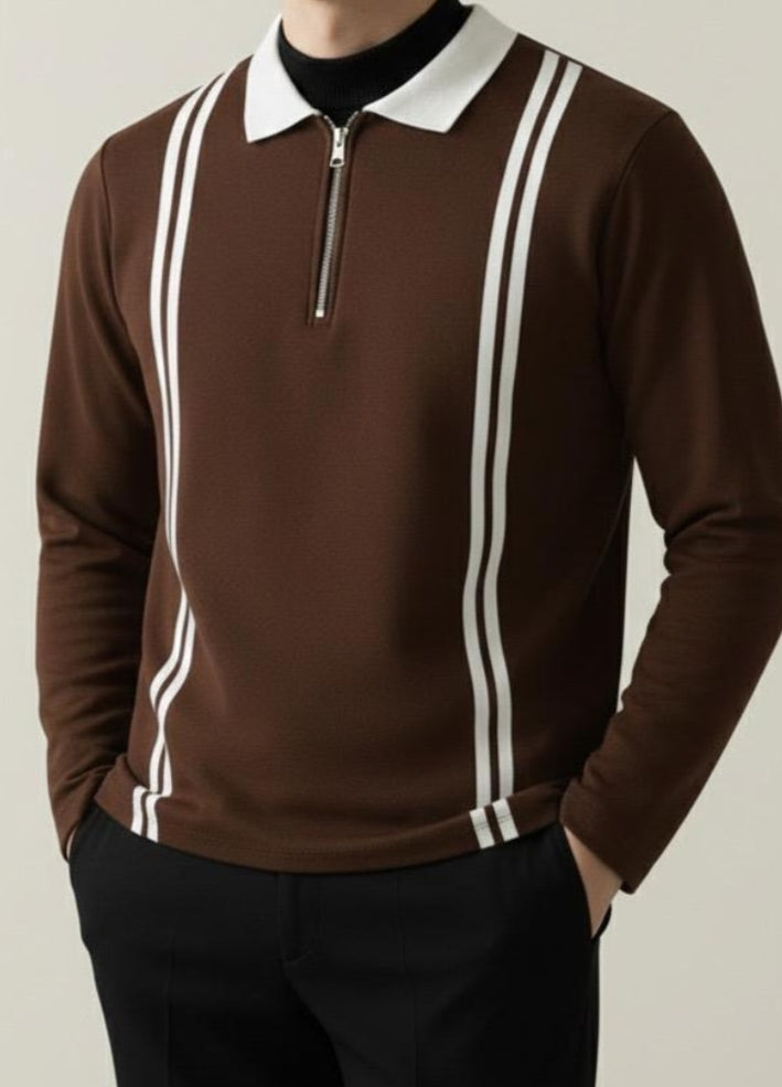 Old money zipper shirt