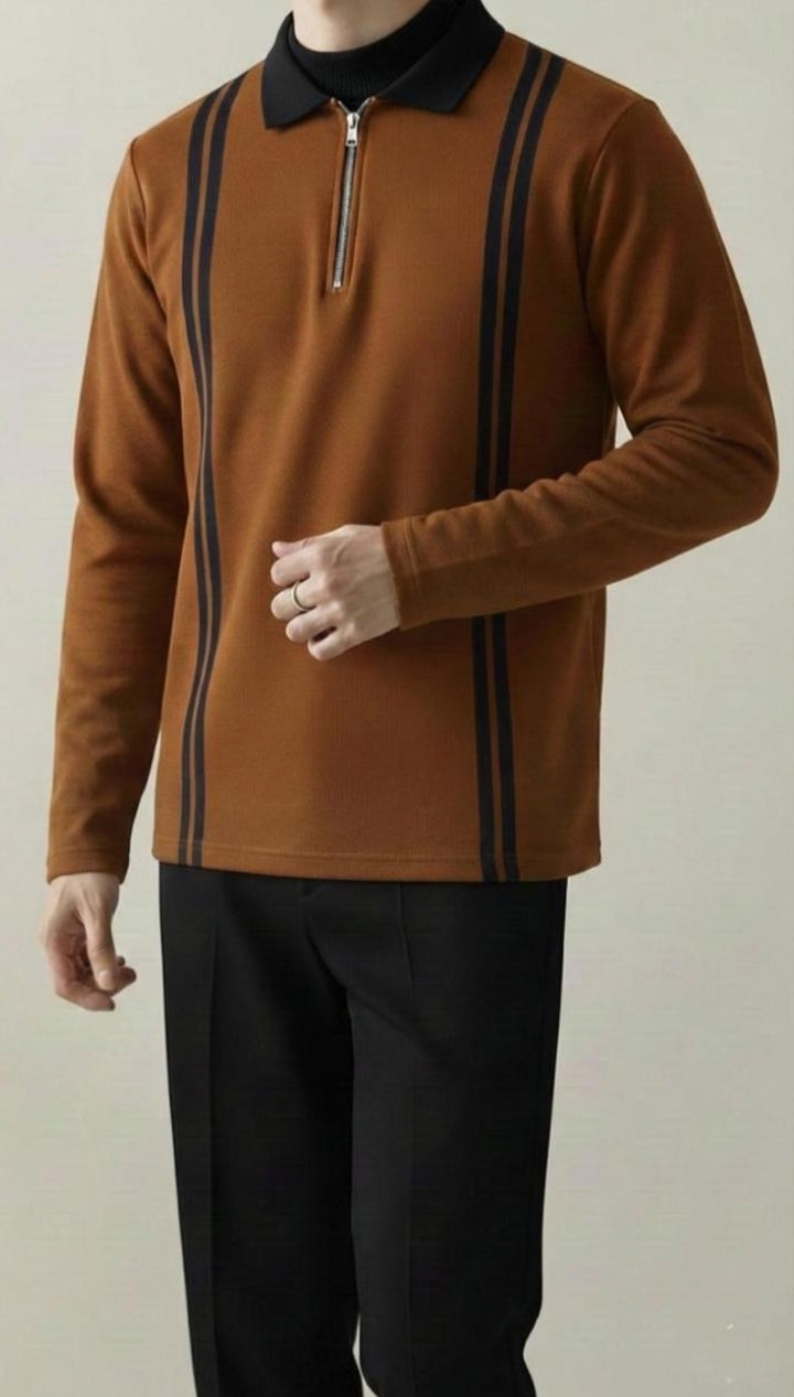 Old money zipper shirt